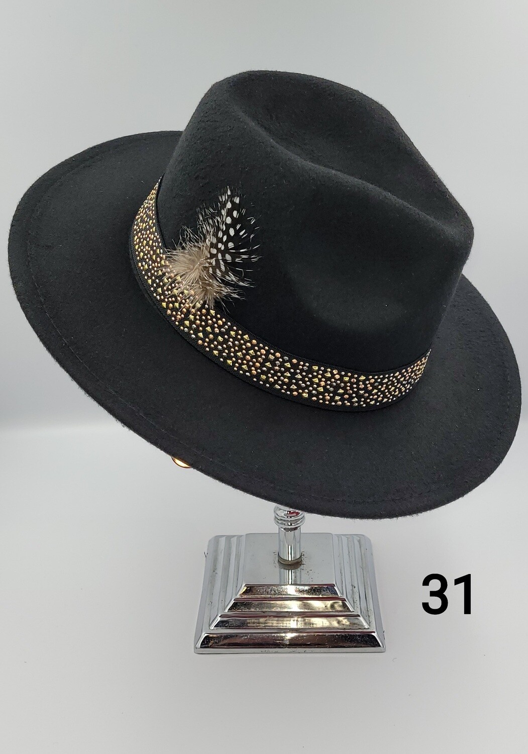 Slicklidz Black Red Bottom Fedora Hat