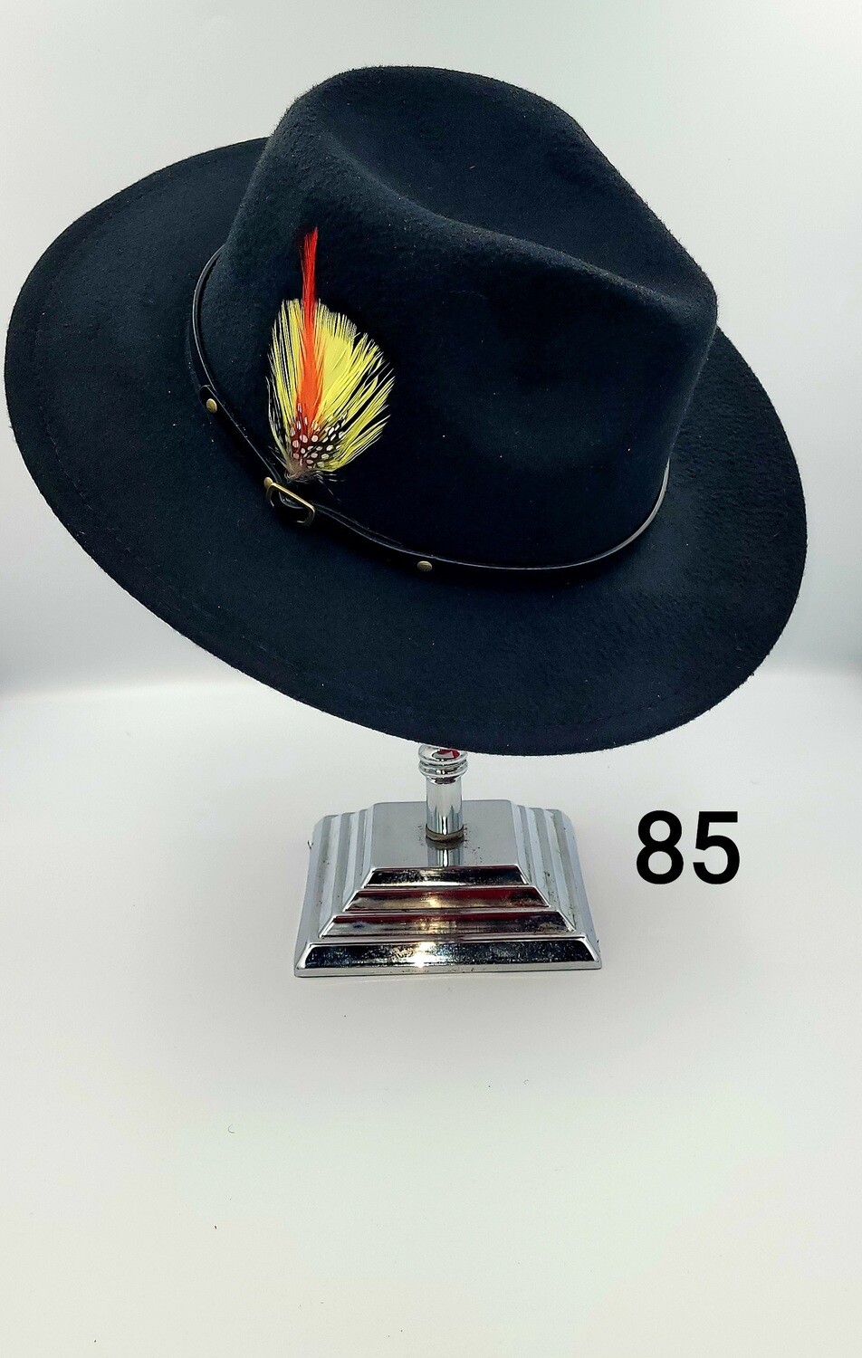 Slicklidz Black Red Bottom Fedora Hat
