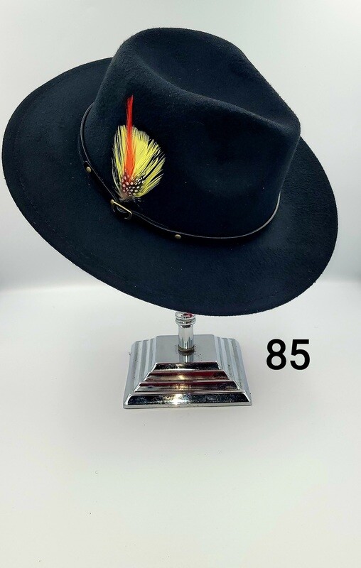 Slicklidz Black Red Bottom Fedora Hat