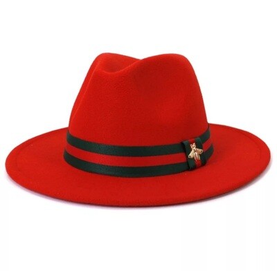 Slicklidz Red Bumblebee Fedora Hat