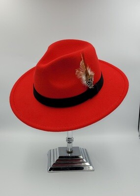Slicklidz Red Fedora Hat