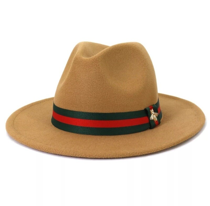 Slicklidz Tan Bumblebee Fedora Hat