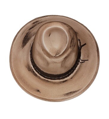 Slicklidz Custom Hand Painted Cream Fedora