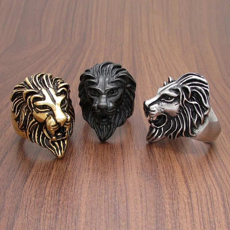 Slicklidz Black Lion Ring Size 11