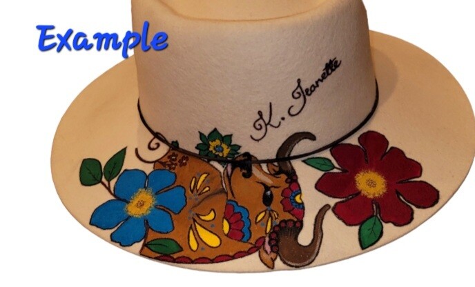 NAME HAND BURNED ON FEDORA HAT-email slicklidz4u@gmail.com your name