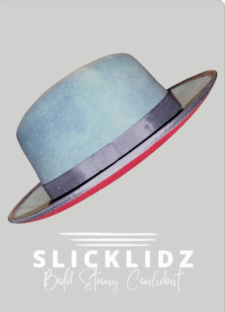 Slicklidz Powder Blue Red bottom Fedora
