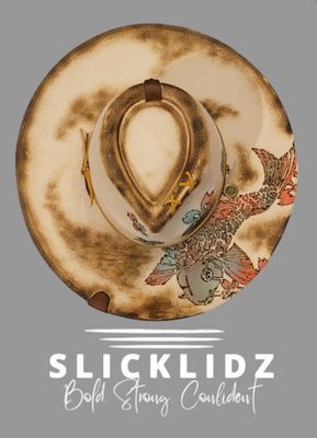 Slicklidz Custom Cream Koi Fish fedora