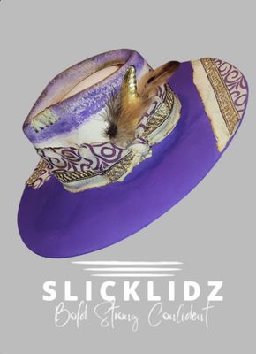 Slicklidz Custom Purple &amp; Gold fedora