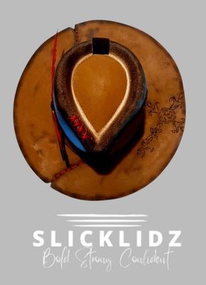 Slicklidz Custom red &amp; turquoise blue fedora