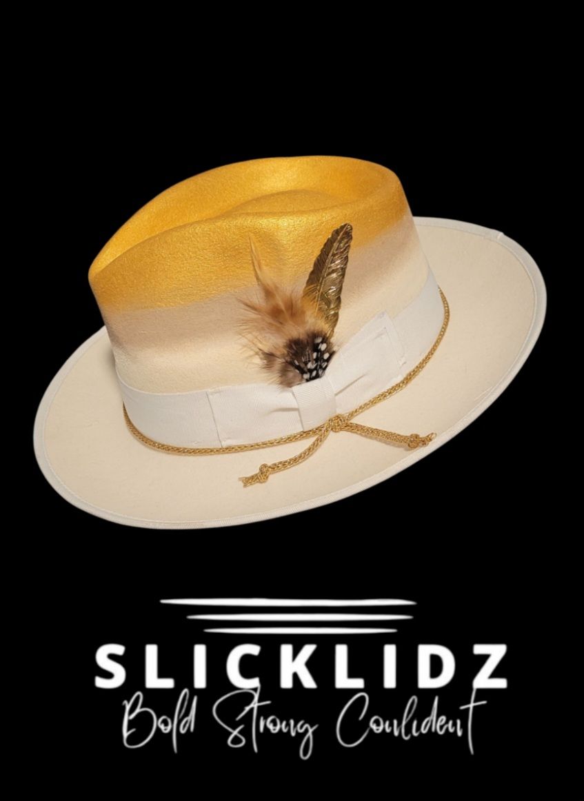 Slicklidz Custom Gold fade fedora