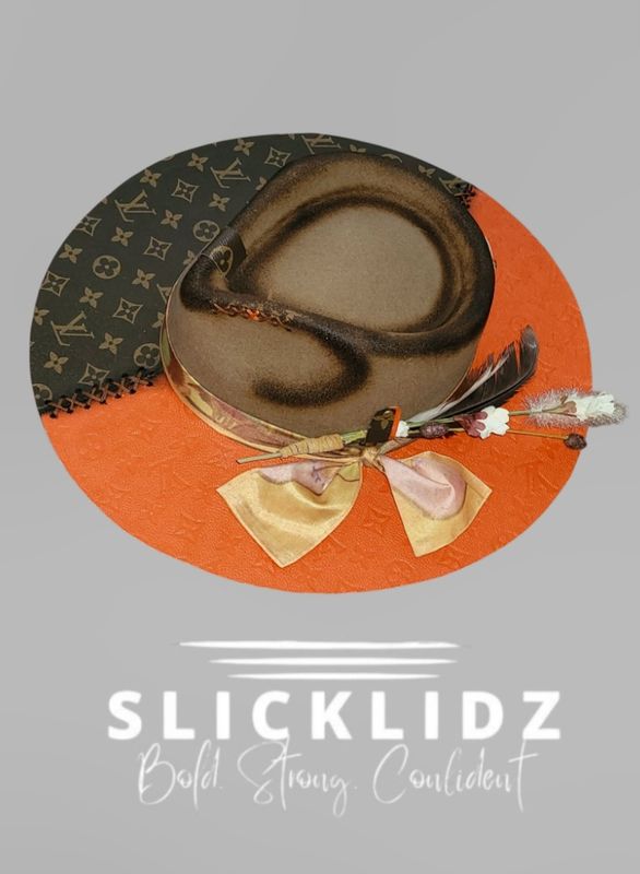 Slicklidz Custom Brown/Orange Fedora