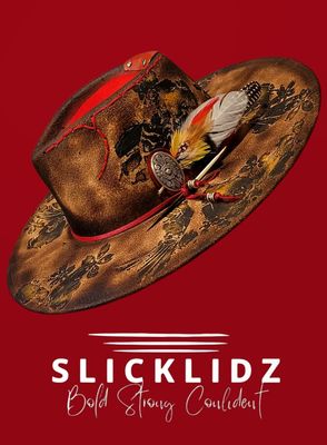 Slicklidz Custom Burned Fedora with Koi Fish burned detail