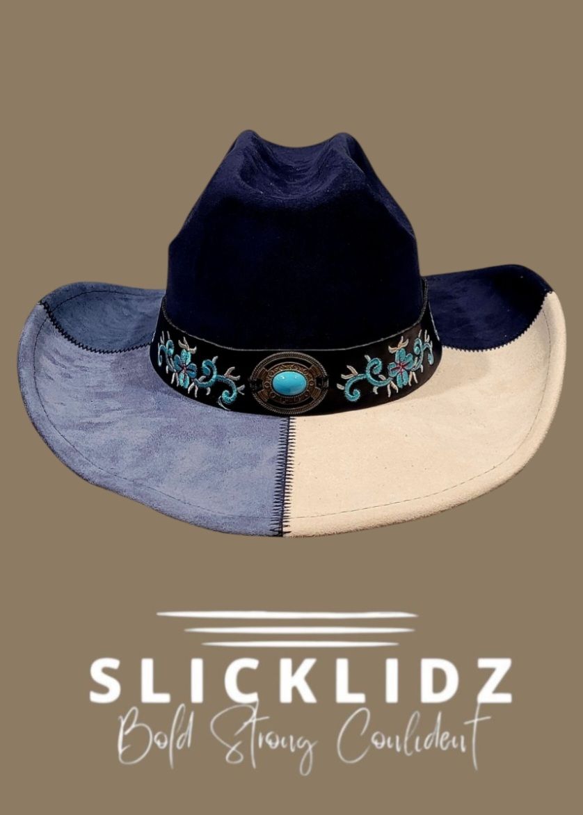 Slicklidz Unisex Cowboy hat Blue tones