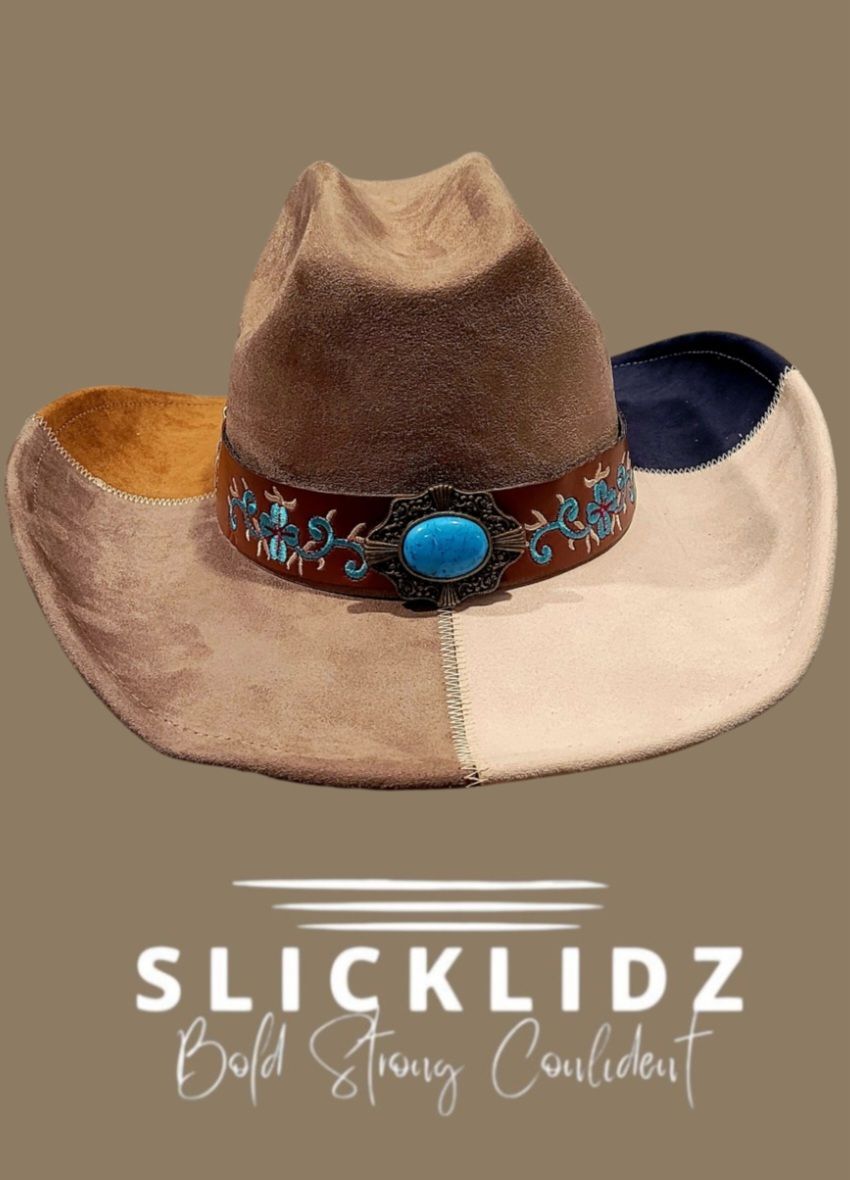 Slicklidz Unisex Cowboy hat Light brown tones