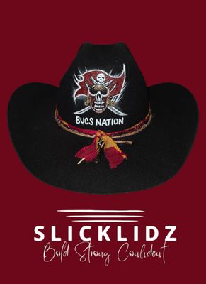 Slicklidz Custom Hand Painted NFL "Tampa Bay Buccaneers" Cowboy or Cowgirl hat