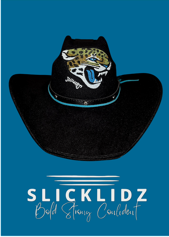 Slicklidz Custom Hand Painted NFL Jacksonville Jaguars  Cowboy/ Cowgirl Hat