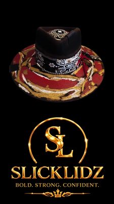 Slicklidz Custom Hand-Painted "The Crimson Dynasty" Fedora
