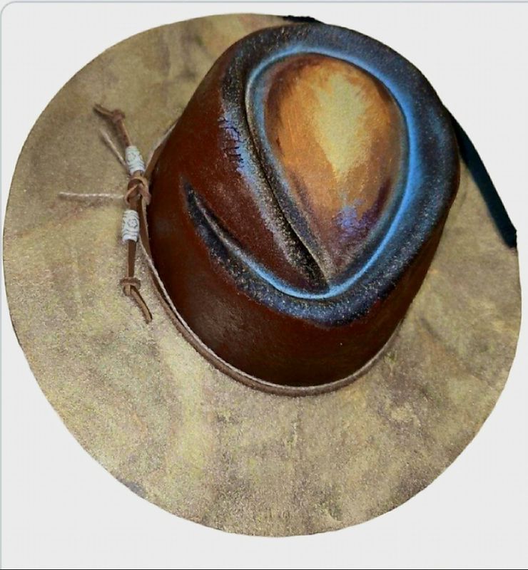 Slicklidz Custom Brown and Gold fedora