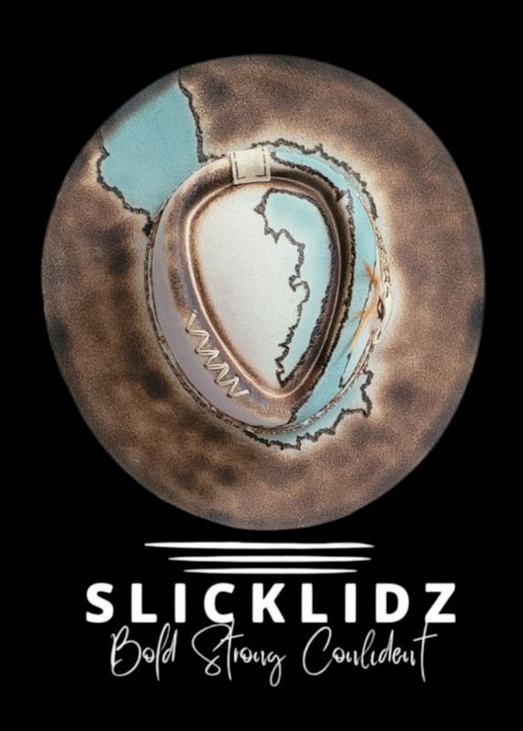 Slicklidz Custom cream and blue fedora