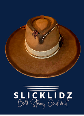 Slicklidz Custom Burned Brown Fedora
