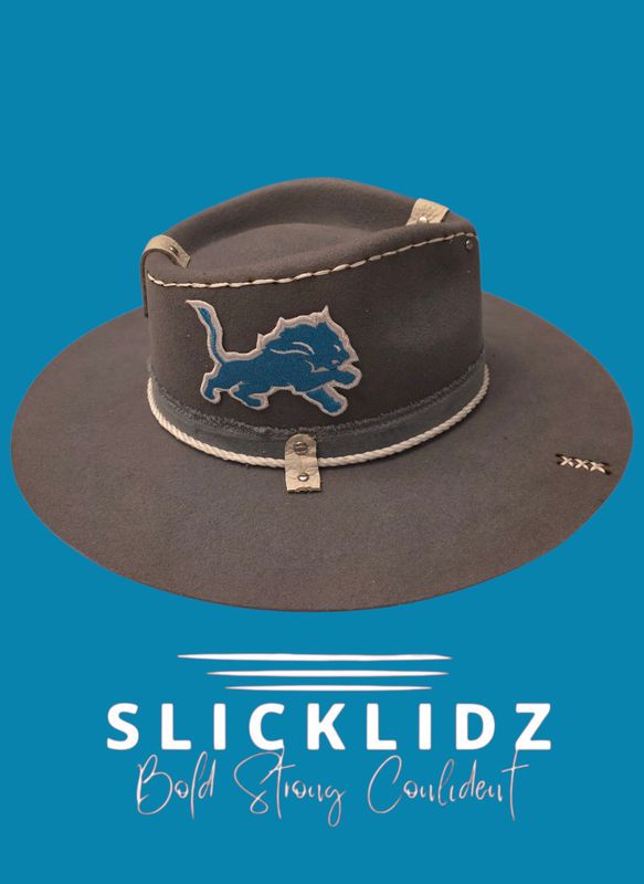 Slicklidz Custom Detroit Lions Fedora Hat