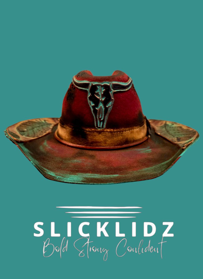 Slicklidz Custom Cowboy/Cowgirl Hand burned hat Slicklidz Custom Cowboy/Cowgirl Hand burned hat