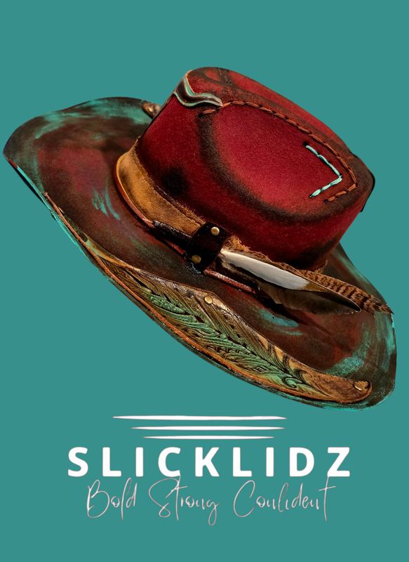 Slicklidz Custom Cowboy/Cowgirl Hand burned hat