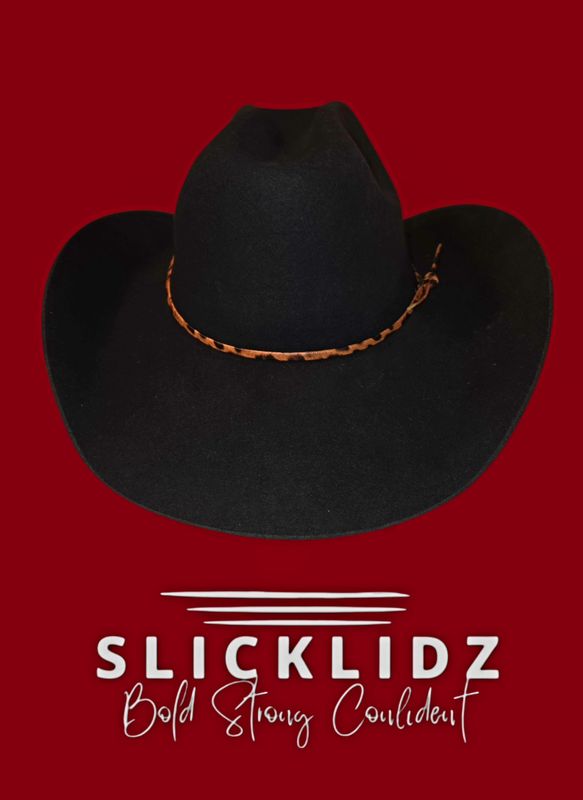 Slicklidz Custom Cowboy/Cowgirl Hat Unisex with leopard band
