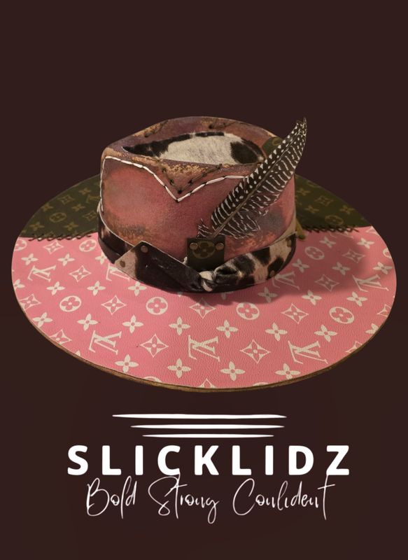 Slicklidz Custom Cowhide Pink Fedora