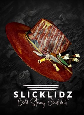 Slicklidz Custom "Golden Outlaw" one-of-a-kind fedora