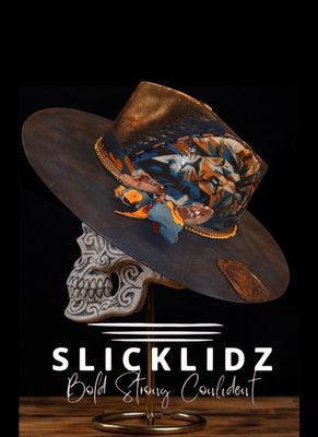Slicklidz Custom "Blue Dominion" One-Of-a-Kind Fedora