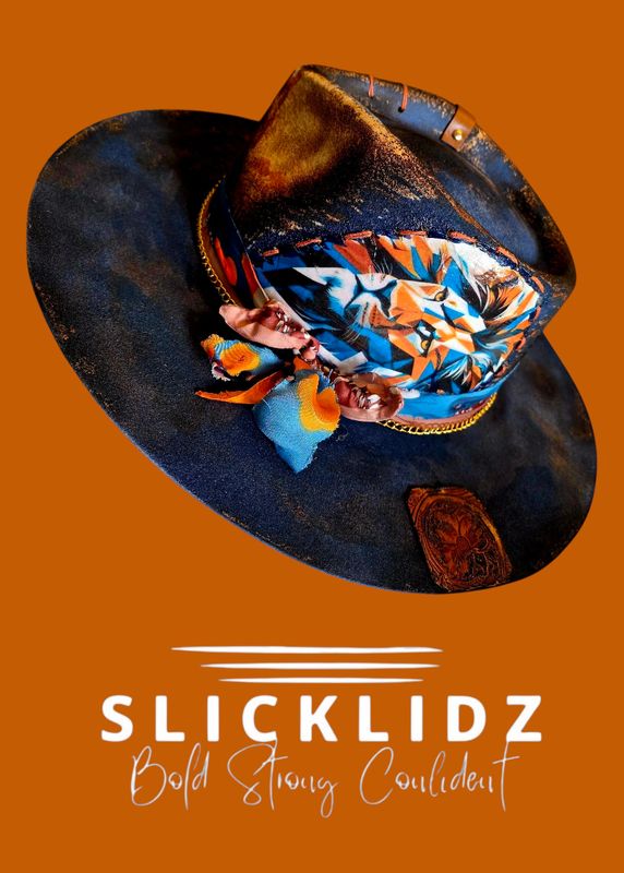 Slicklidz Custom "Blue Dominion" One-Of-a-Kind Fedora
