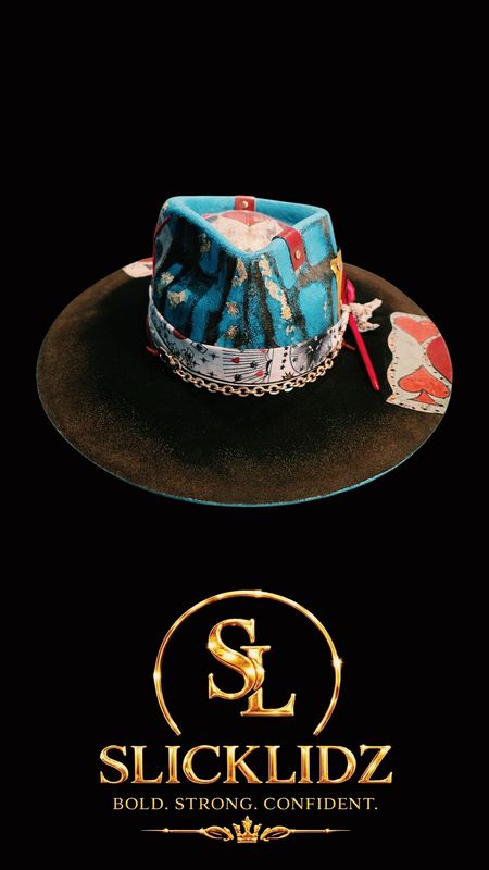 Slicklidz Custom "The Wild Card King" Fedora
