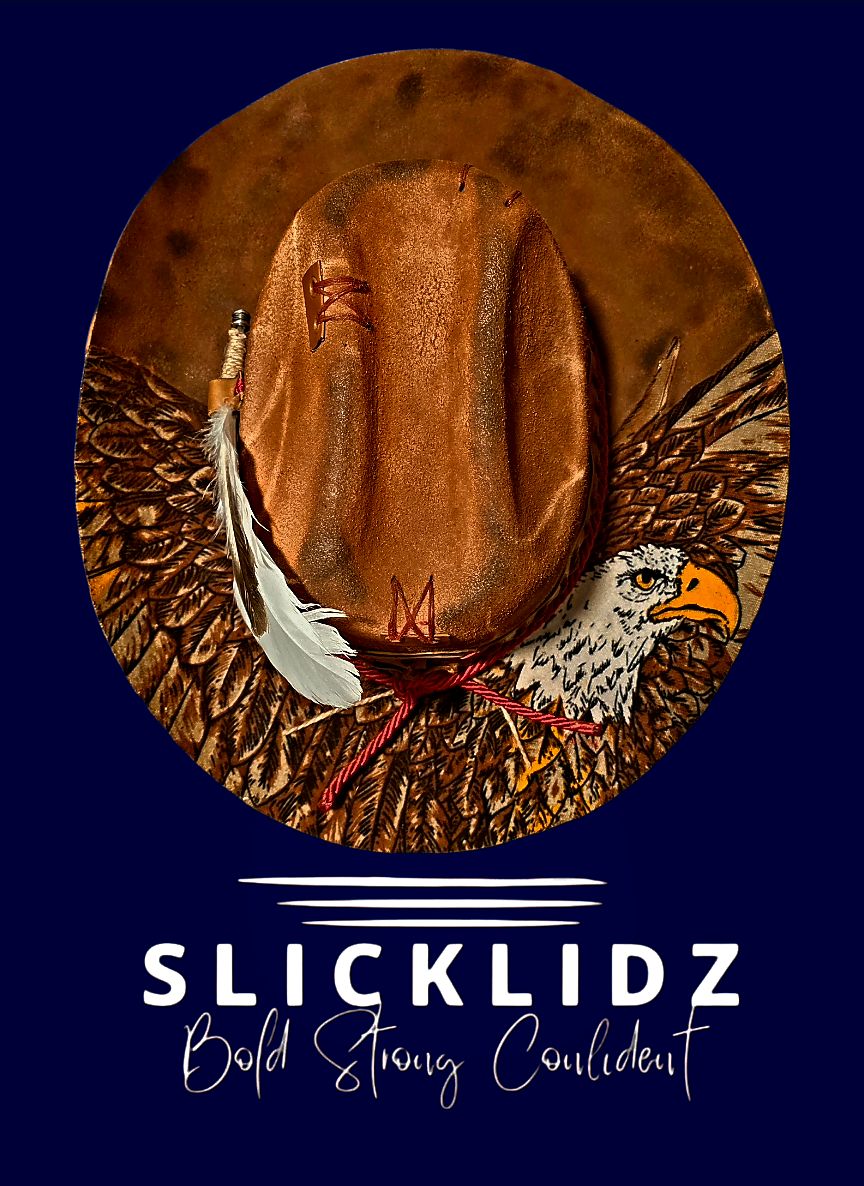 Slicklidz Custom Unisex "Liberty Flame" Cowboy Hat ONE-OF-A-KIND