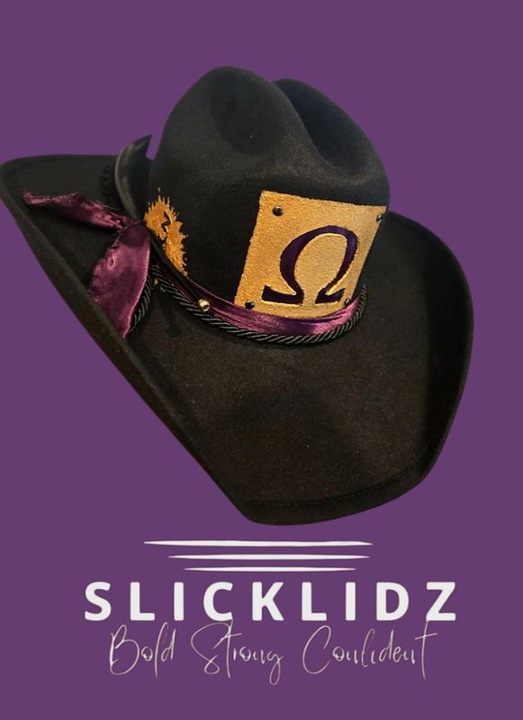 Slicklidz Custom Omega Psi Phi Fraternity Cowbot Hat
