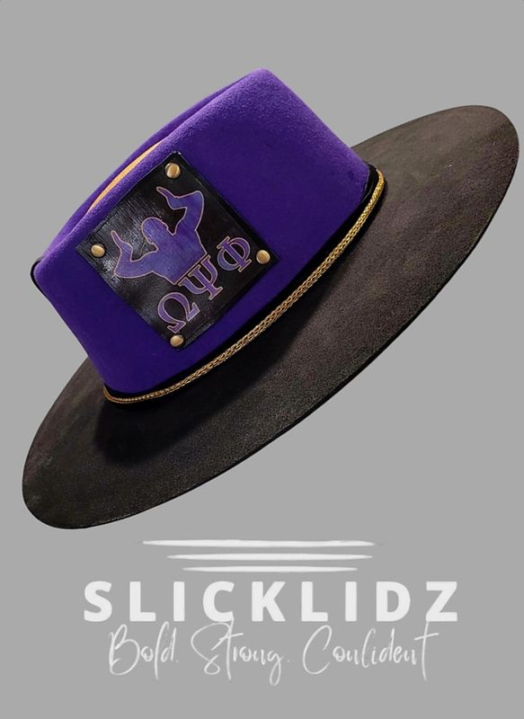 Slicklidz Custom Omega Psi Phi Fraternity Fedora Hat