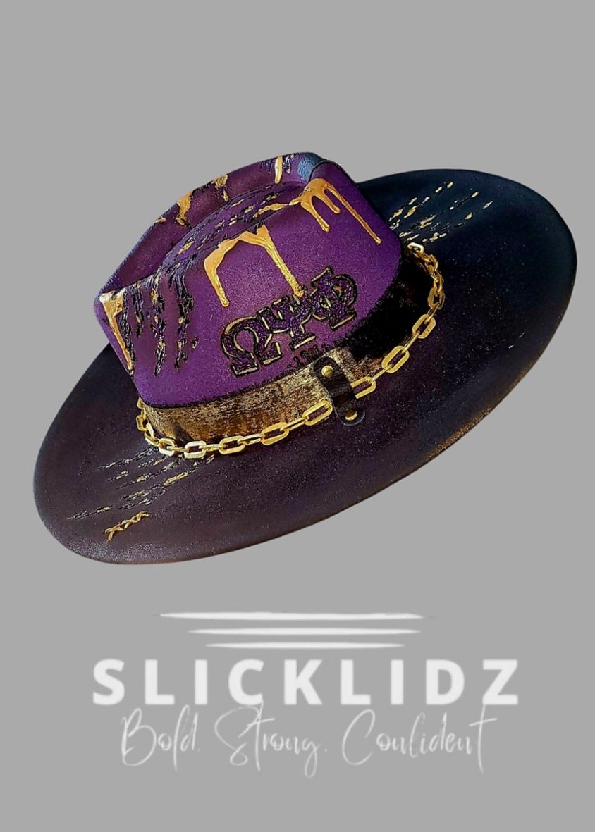 Slicklidz Custom Omega Psi Phi Fraternity Fedora Hat