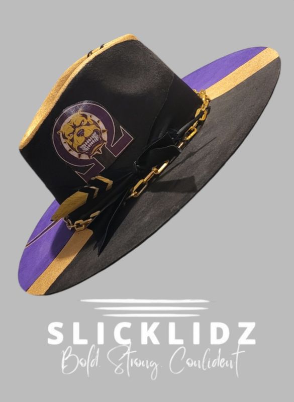 Slicklidz Custom Omega Psi Phi Fraternity Fedora Hat