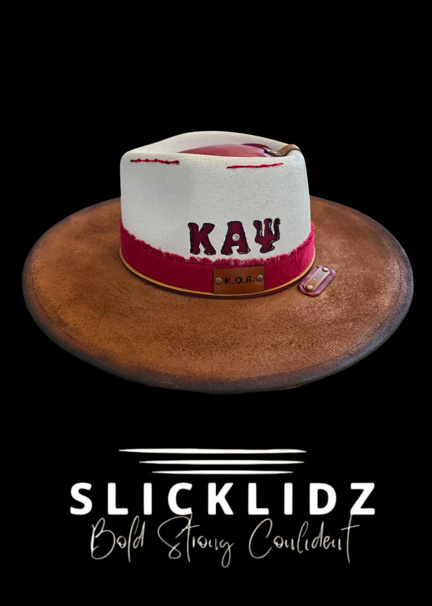 Slicklidz Custom Kappa Fraternity Fedora Hat
