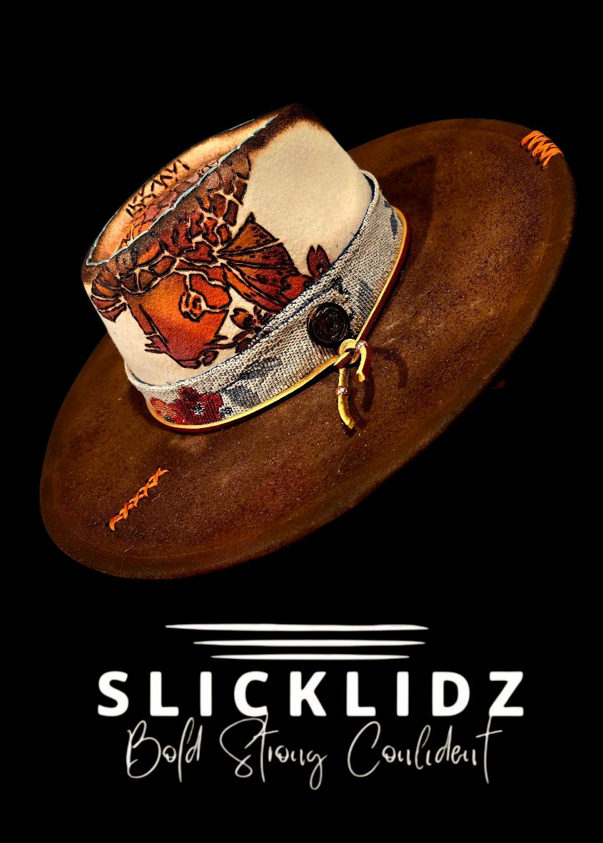 Slicklidz Custom Painted Koi Fedora