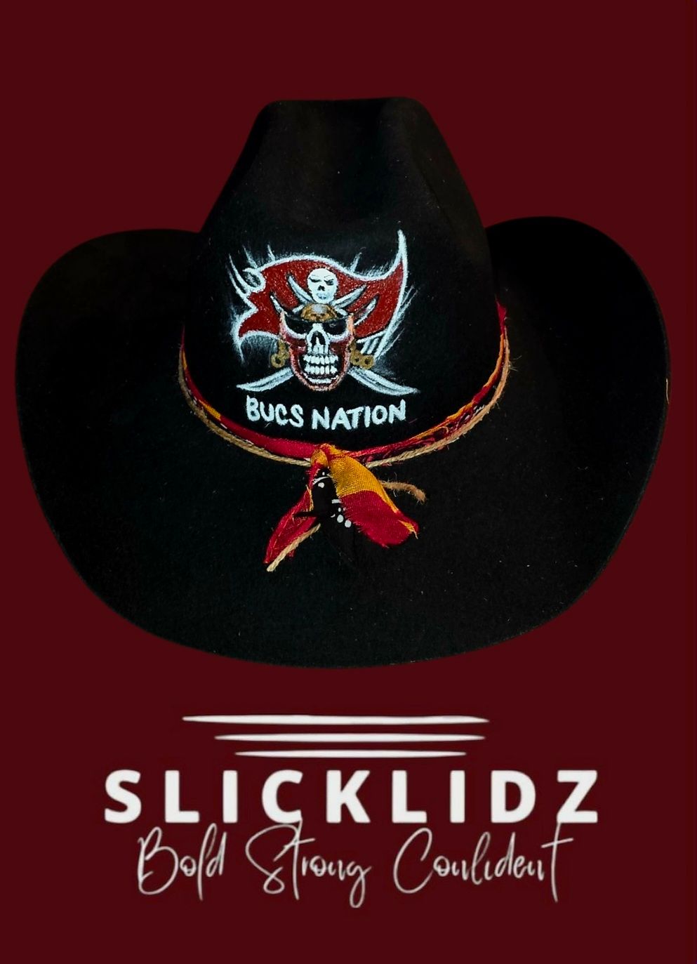 Slicklidz Custom Tampa Bay Buccaneers Unisex Cowboy Hat