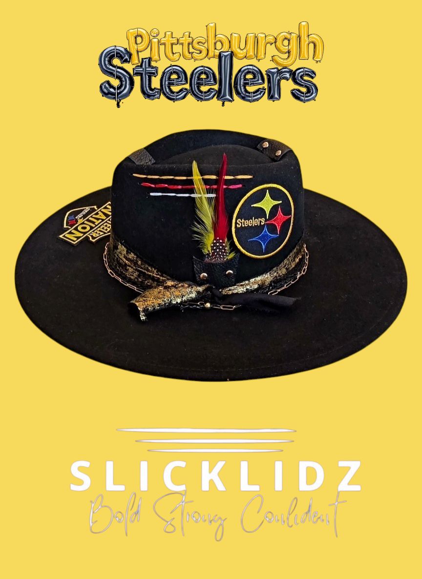 Slicklidz Custom Steelers Fedora Hat