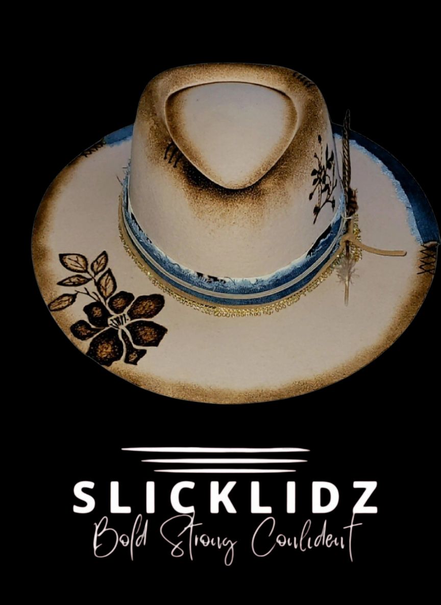 Slicklidz Custom Cream Floral Fedora