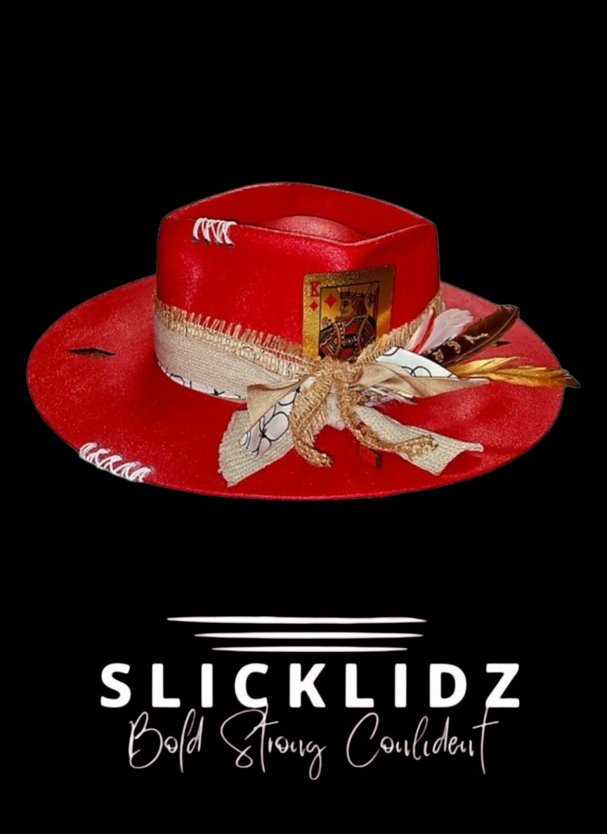 Slicklidz Custom Red Diamond Fedora