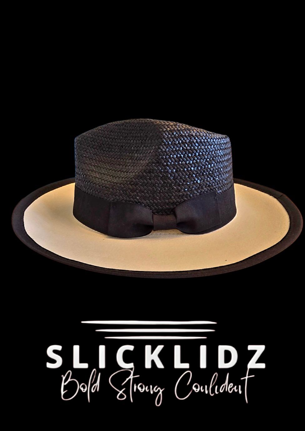 Slicklidz Straw Black and Cream