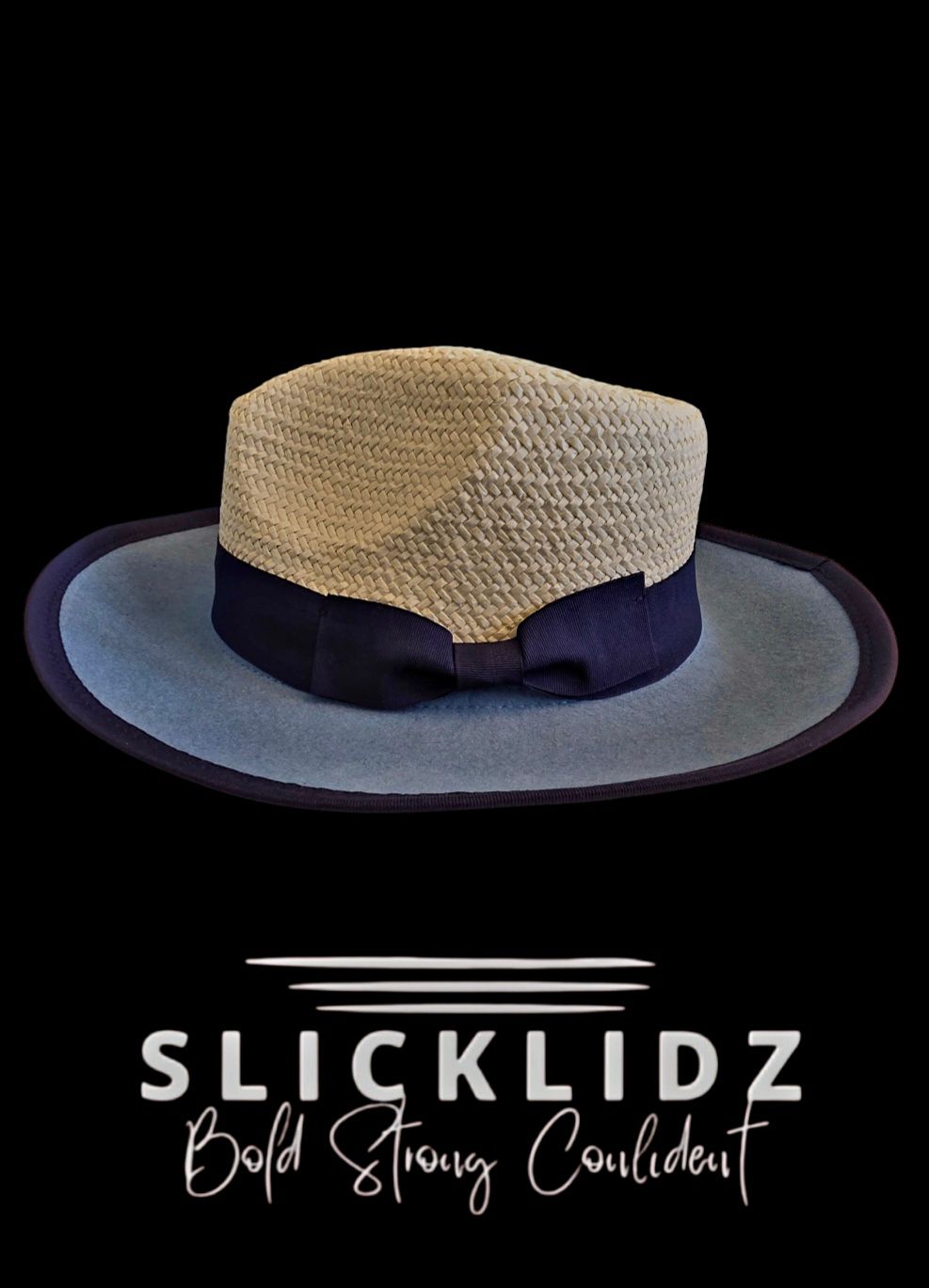 Slicklidz Straw Light Blue and Cream