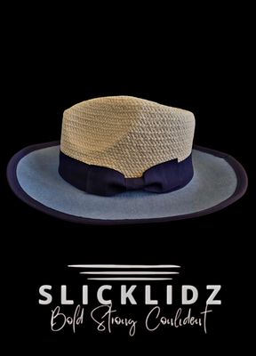 Slicklidz Straw Light Blue and Cream