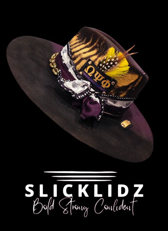 Slicklidz Custom Omega Psi Phi Fedora One-of-a-Kind