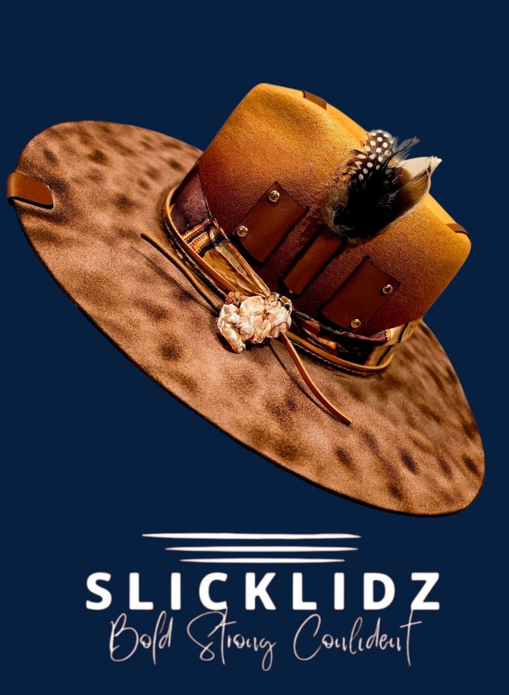 Slicklidz "The Golden Outlaw Luxe” Fedora