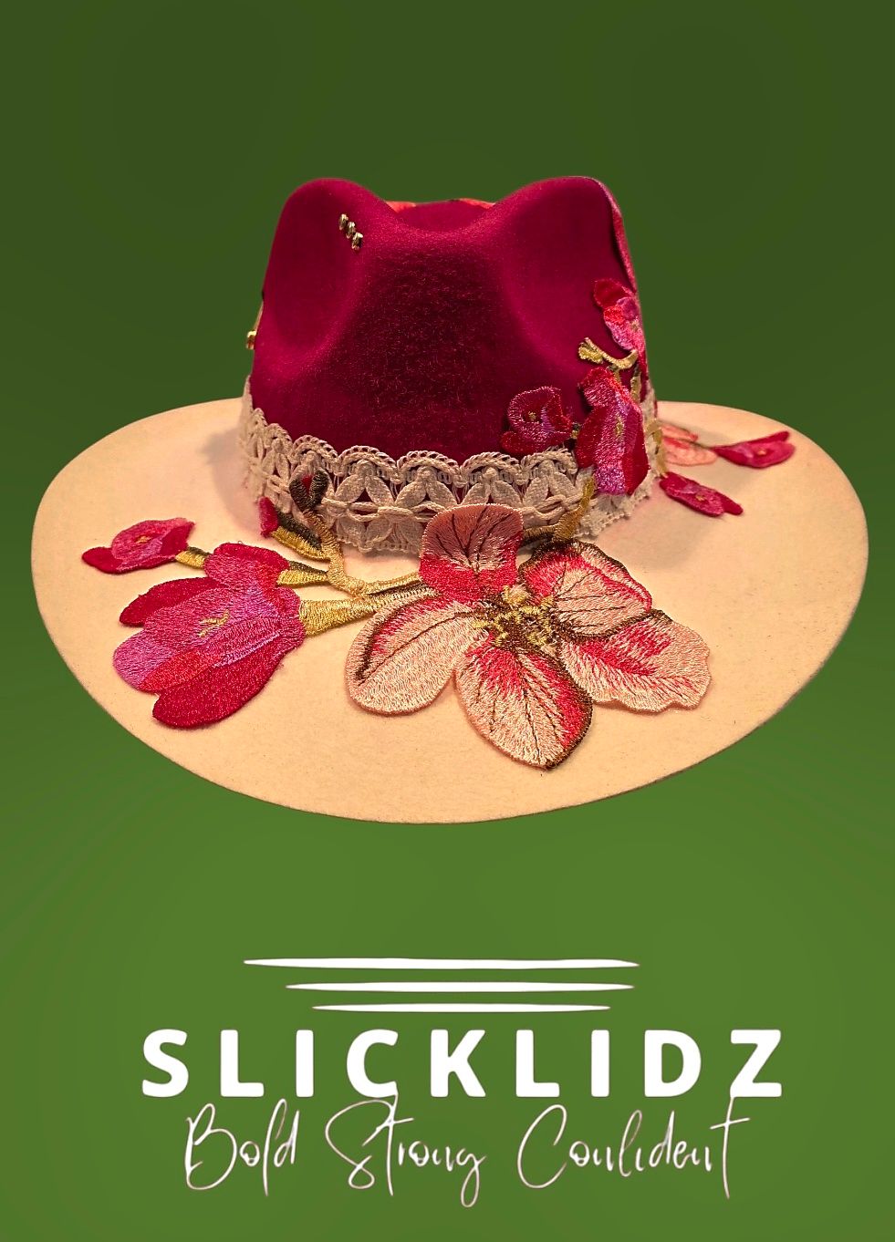 Slicklidz "Crimson Blossom Royale” Fedora